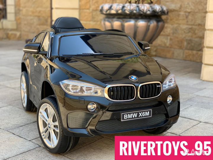 Детские машинки Электромобиль BMW X6M mini (Черн)