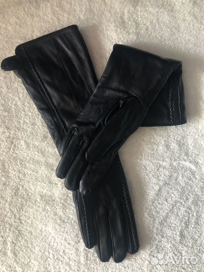 Перчатки женские кожаные