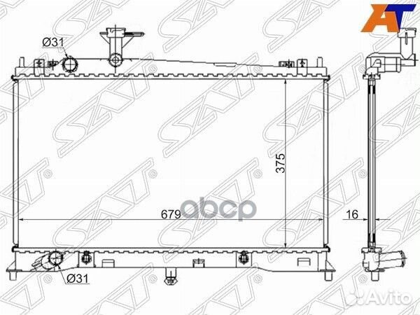 Радиатор Mazda Mazda6 02-08 / Atenza 02-07 mz00