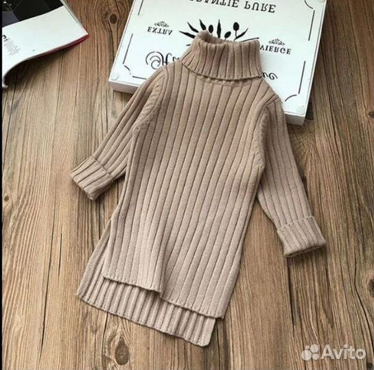 Свитер платье детское для девочки тёплое удобное