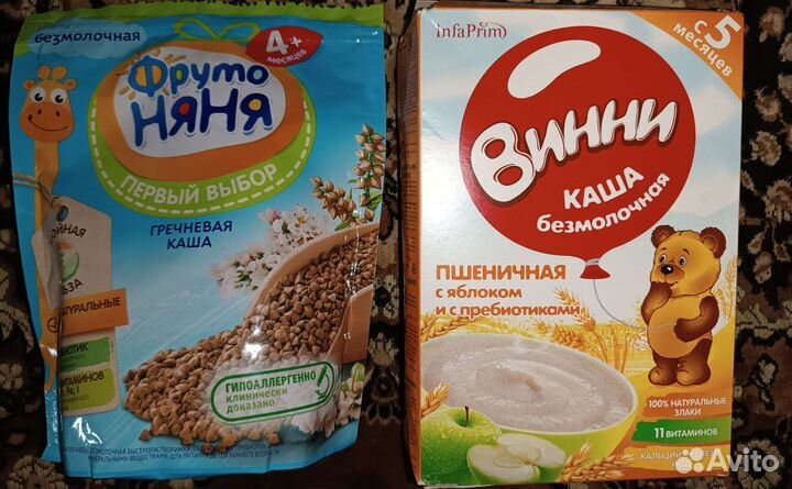 Детские каши безмолочные