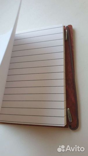 Блокнот Пушкин с деревянной обложкой новый