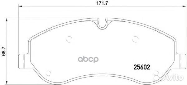 Колодки тормозные, передние P24152 Brembo