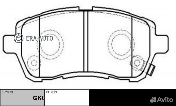 CTR GK0144 Колодки тормозные дисковые ford fiesta