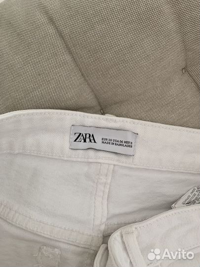 Джинсовые Шорты Zara белые