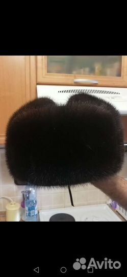 Норковая шапка мужская ушанка