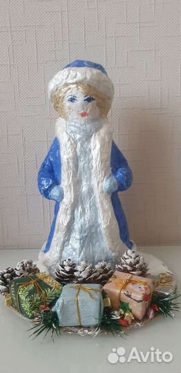 Дед мороз, снегурочка поделка в школу, садик