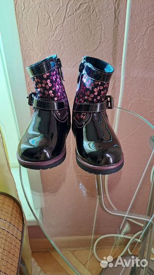 Сапожки лаковые для девочки демисезонные 20