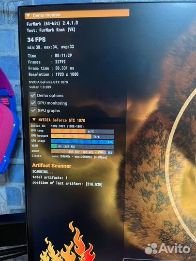 Видеокарта palit GTX 1070 super jetstream