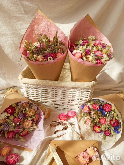 Букеты из сухоцветов