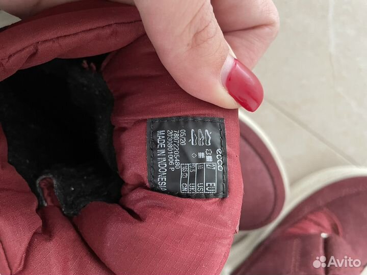 Ботинки ecco для девочки 27