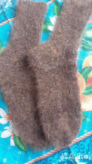 Носочки из собачьего 100 пуха. ручная работа