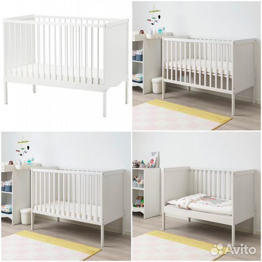 IKEA детская кровать, 3 уровня, съемная стенка