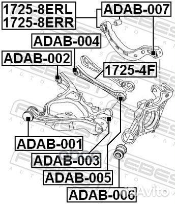 Рычаг audi A6 05- зад.подв. 1725-4F Febest