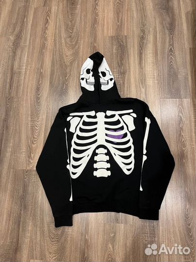 Худи oversize y2k скелет