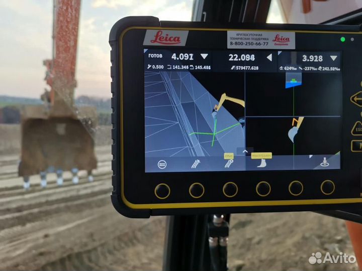 Система 3D нивелирования с доставкой. экскаватор