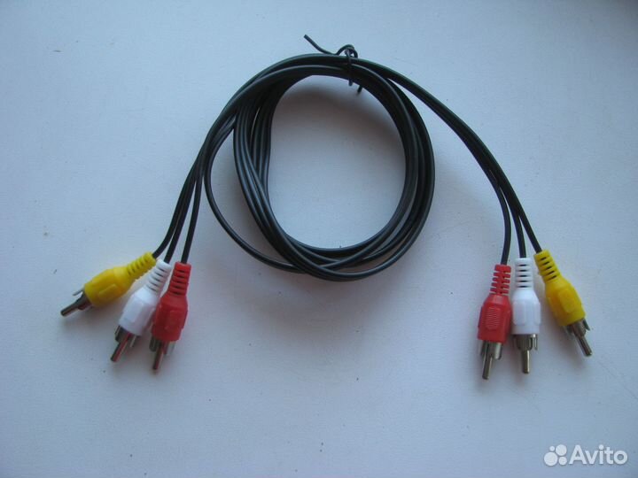 Аудио-видео-кабель 3xRCA-3xRCA (тюльпаны)