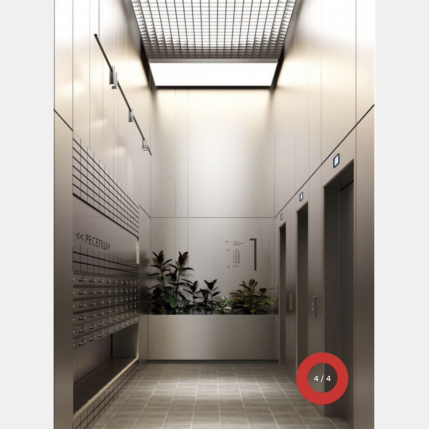 Своб. планировка, 44 м², 4/19 эт.