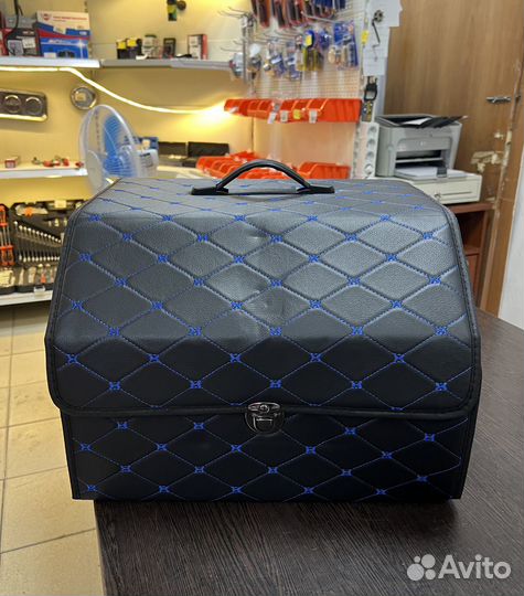 Кофр (органайзер) в багажник, размер S, Черный-син