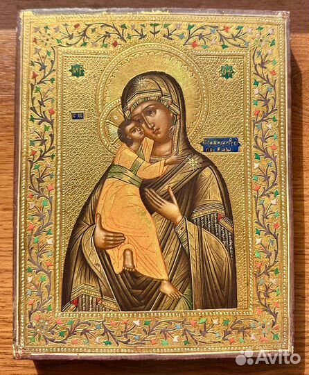 Старинная икона Владимирская Пр. Богородица