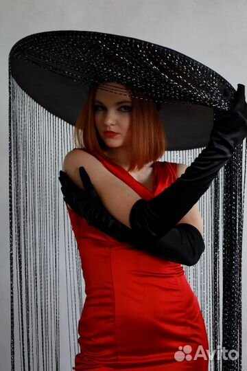 Шляпа с нитями для фотосессий