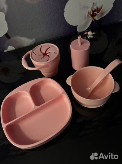 Набор силиконовой детской посуды