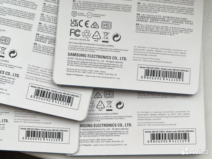 Карта памяти Samsung EVO Plus 128Гб