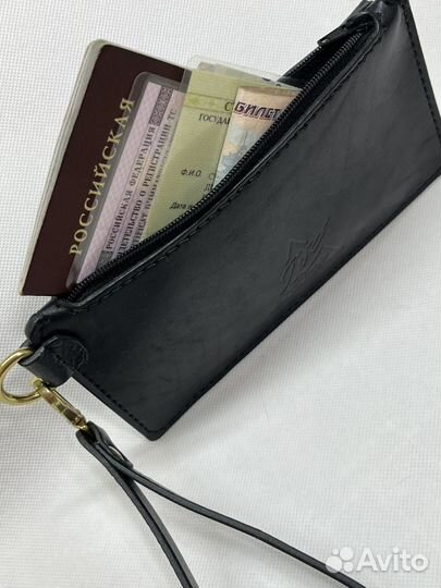 Кошелек лонгер сумка для телефона из кожи