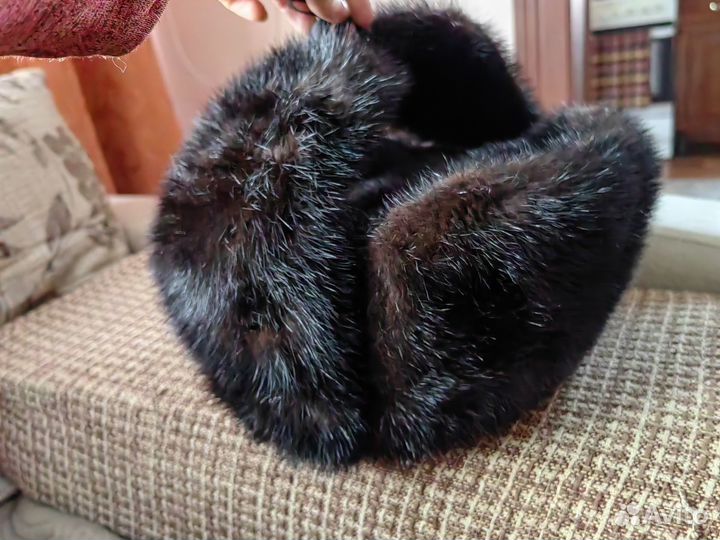 Шапка ушанка мужская норка