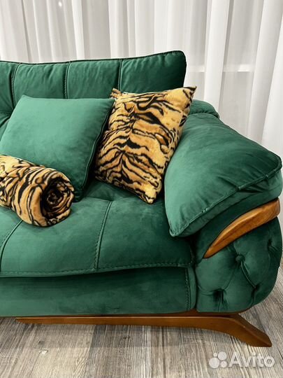 Плед и подушка леопард, одеяло, покрывало