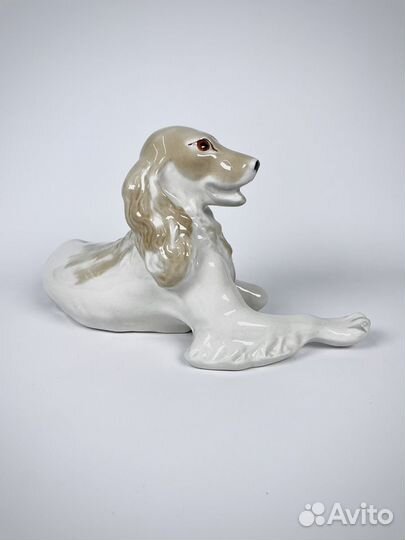 Фарфоровая статуэтка собака Спаниель лфз