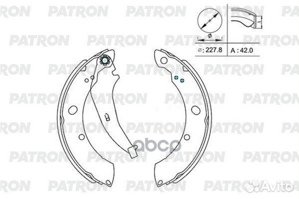 Колодки тормозные барабанные PSP015 patron