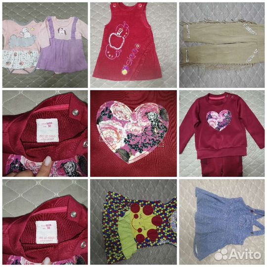 Вещи и обувь пакетом для девочки 68-92