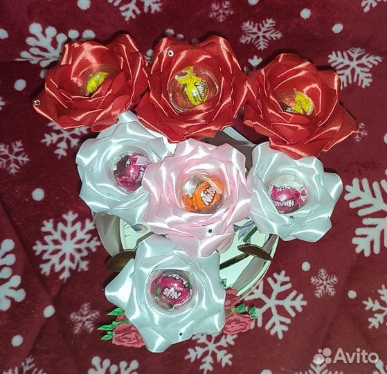 Букет из атласных лент