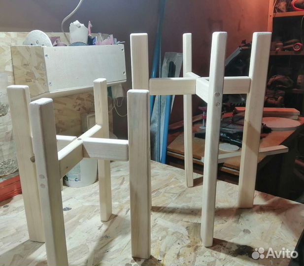 Подставка для цветов напольная деревянная