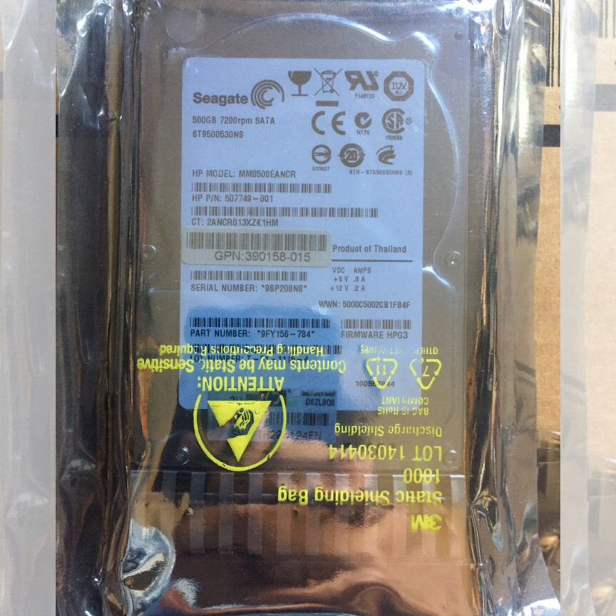 [508035-001] Жесткий Диск Hp 500gb Sata 3g 7.2k 2.5 508035-001