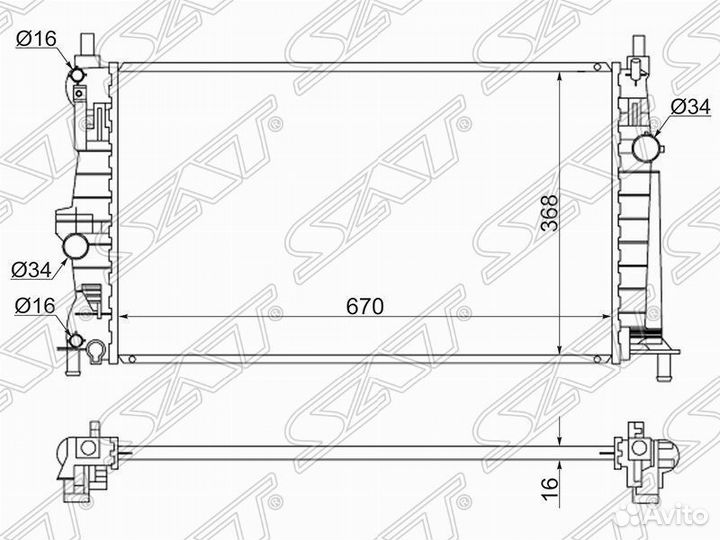 Форд Фокус 2 Мазда 3 радиатор охлаждения