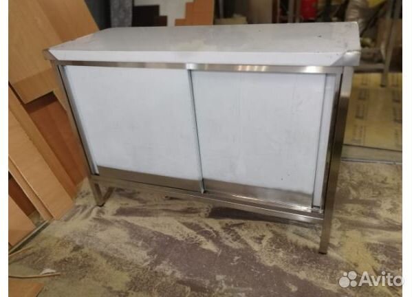 Стол купе с мойкой из нержавеющей стали