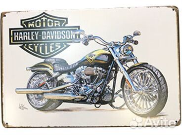Картина Harley Davidson жестяная