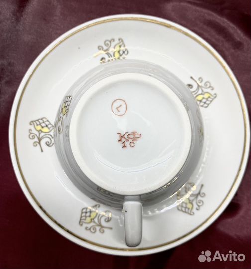 Чайный сервиз СССР. Красный фарфорист 1962-1971 г