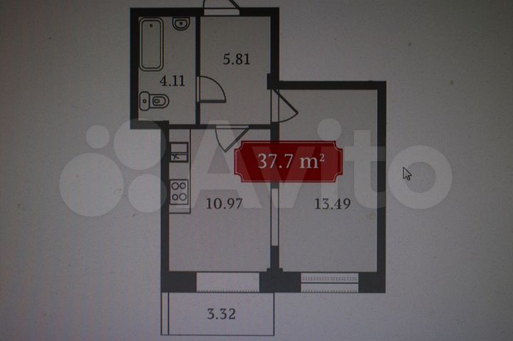 2-к. квартира, 40 м², 2/10 эт.
