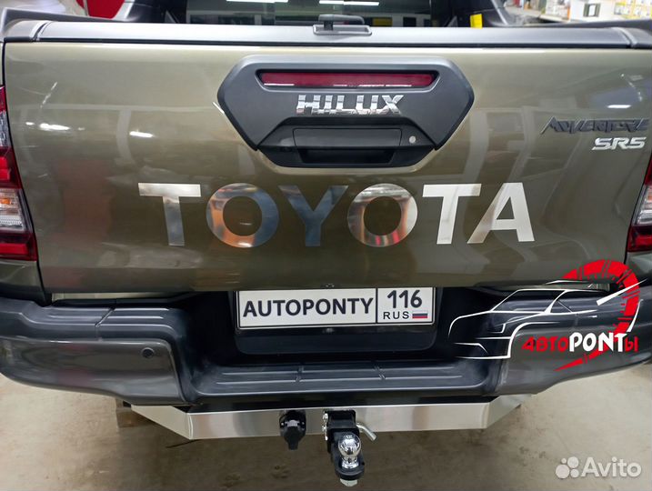 Фаркоп Toyota Hilux 2023 квадрат Нержавейка