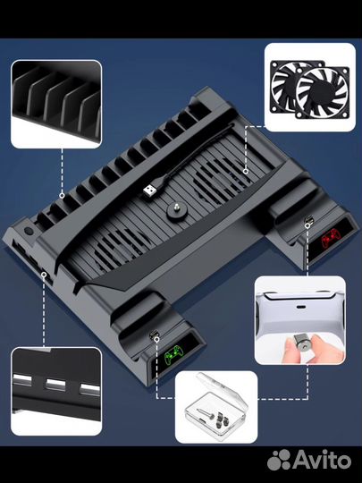 3 в 1 подставка, охлаждение и зарядка