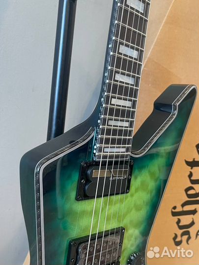 Schecter E-1 FR-S TGB Sustainiac Trans Green Burst