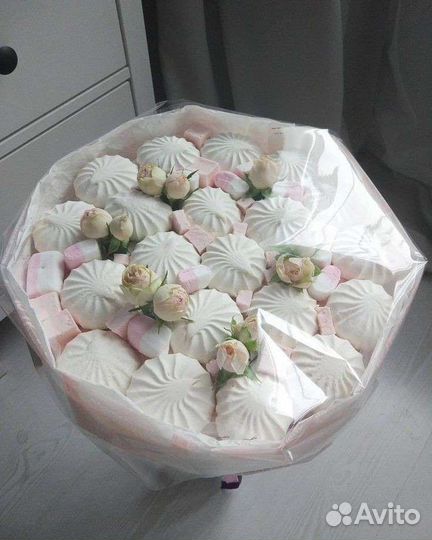 Съедобные букеты из зефира