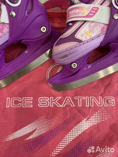 Коньки детские раздвижные размер 25-28