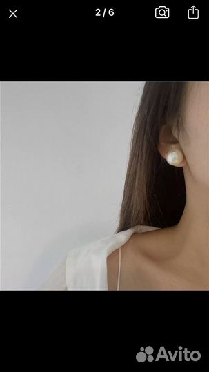 Серьги гвоздики с жемчугом