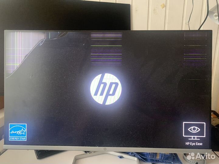 Монитор hp m27f, разбита матрица