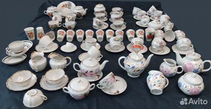 Сервизы Фарфор СССР, гдр, разные предметы, остатки