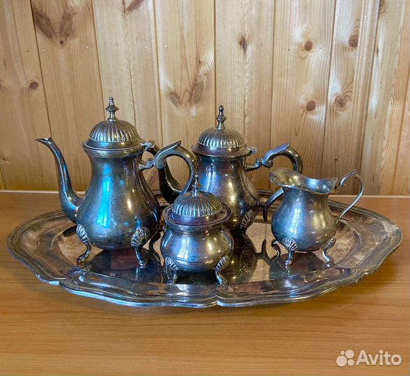 Сервиз антикварный серебрение Англия